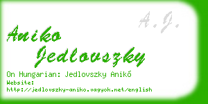aniko jedlovszky business card