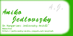 aniko jedlovszky business card